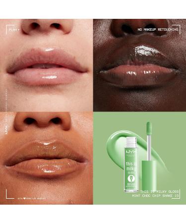 NYX This Is Milky Gloss Lip Gloss- Mint Chocolate Chip Shake | Vegan, 12 Hour Hydration | Mint Green Scented - Buy Online on GoSupps.com