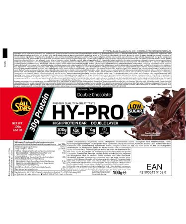 Buy All Stars Hy-Pro BIG BAR Double Chocolate - 24-Pack (24 x 100g) | International Shipping Available - Buy Online on GoSupps.com