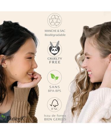 Ekologik Bamboo Toothbrush Set - 12 Eco-Friendly Biodegradable Vegan Brushes with Medium Bristle - Compostable & Recyclable - Buy Online on GoSupps.com