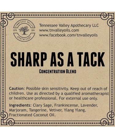 Sharp As A Tack Essential Oil Roll-On Blend 10ml | Boost Focus Concentration & Mental Clarity - Ideal for Study & Memory Enhancement - Buy Online on GoSupps.com