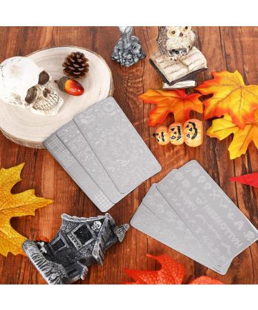Whaline Fall Halloween Nail Art Stamping Plate Kit - Set of 6 Pumpkin Ghost & Plaid Designs for DIY Manicure | Perfect for Autumn & Thanksgiving - Buy Online on GoSupps.com