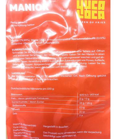 YUCA LOCA Boiled cassava - Mandioca Cozida 2.5kg - Buy Online on GoSupps.com