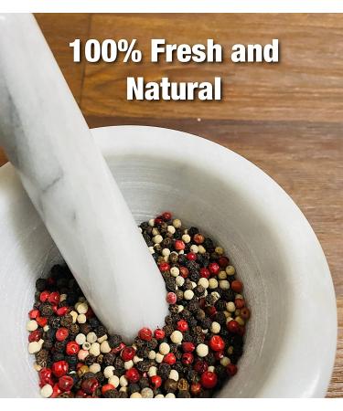 Red Baron Organic Gourmet Peppercorn Blend - 100% Natural, Paleo, Keto, Vegan Friendly, Non-GMO, No Artificial Color - 10 oz Rainbow Blend with Black, Pink, and Red Peppercorns - Buy Online on GoSupps.com