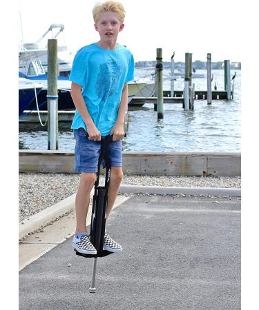 Flybar Foam Master Pogo Stick for Kids Ages 9 & Up - Original Pogostick for Boys & Girls 80-160 Lbs, Black/Silver - Buy Online on GoSupps.com