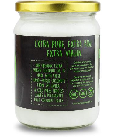 Organic Extra Virgin Coconut Oil 500ml Raw Pure Cold-Pressed Vegan GM-Free Gluten-Free Coconut Oil for Hair Coconut Oil for Skin Unrefined - Buy Online on GoSupps.com