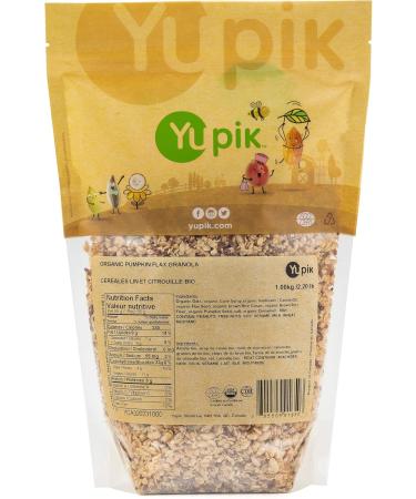Yupik Organic Pumpkin Flax Granola Cereal with Oats Flax & Pumpkin Seeds Non-GMO Vegan Gluten-Free 1 Kg - Buy Online on GoSupps.com