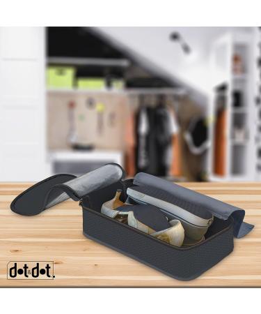 Golf Shoe Bag - Unisex Shoe Tote 13.75 x 7 x 4.5 Black | Heavy Duty Travel Organizer - Buy Online on GoSupps.com