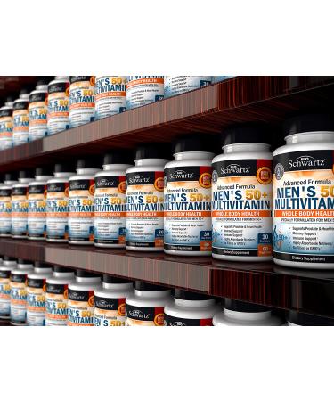BioSchwartz Advanced 50+ Men's Multivitamin - 60 Veggie Capsules for Optimal Health - Buy Online on GoSupps.com