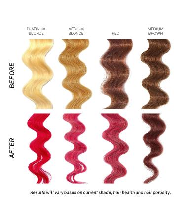 oVertone Extreme Pink Color Depositing Conditioner - 8 oz Semi-Permanent Hair Color with Shea Butter & Coconut Oil - Buy Online on GoSupps.com