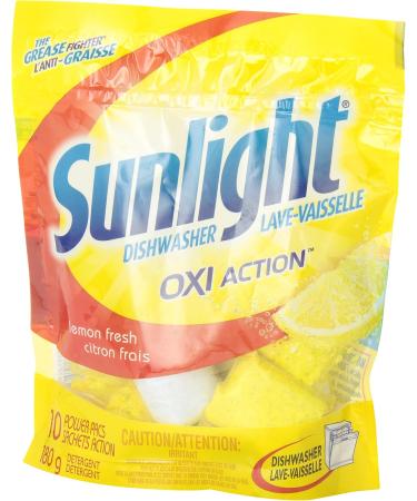 Sun Products Sunlight Lemon Fresh Oxi Action Dishwasher Packs 10-Uses - Buy Online on GoSupps.com