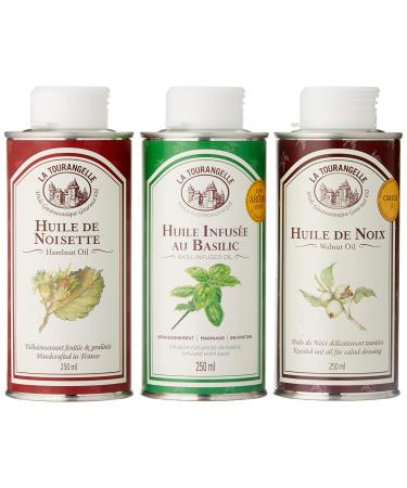 La Tourangelle Walnut Oil / Hazelnut Oil / Basil Oil Trio Pack 750 ml