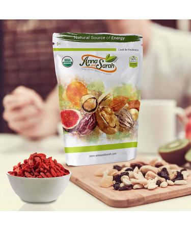 Anna and Sarah Organic Dried Goji Berries 3 Lbs - Resealable Bag | Premium Quality Superfood - Buy Online on GoSupps.com