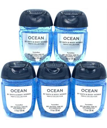 Bath and Body Works OCEAN 5-Pack PocketBac Hand Sanitizers 1 Fl Oz (Pack of 5)