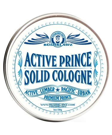 Active Prince Solid Cologne 1 oz Full Size Alcohol Free Natural Concentrated Travel Friendly Tins Men's Fragrance Manly Scents to Satisfy all Types of Viking Cannon Black Prime