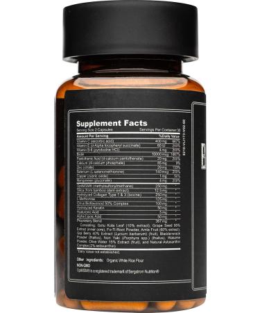 Live Bearded Beard Boost - Hair Growth Multivitamins with Biotin 10 000mcg Vitamin C & E - 60-Day Supply for Strong Full Beards - Made in USA - Buy Online on GoSupps.com