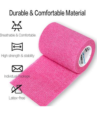 Self-Adherent Cohesive Sports Tape for Wrist Ankle Sprains & Swelling (3 x 5 Yards, 16 Count) - Buy Online on GoSupps.com