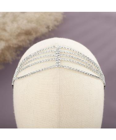 YERTTER Brides Silver Rhinestone Tassel Head Chain - Boho Hair Accessories for Women - Buy Online on GoSupps.com