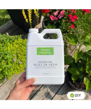Neem Oil 1900 ml / 64 oz - 100% Pure & Natural Cold pressed Multipurpose uses DIY recipes Amson Naturals. 1.9 l (Pack of 1) - Buy Online on GoSupps.com