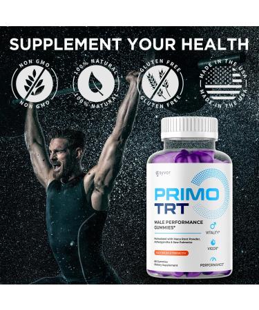 (3 Pack) Primo TRT Gummies for Men Official Primo TRT Male Performance Gummys with Maximum Strength Ingredients Advanced PrimoTRT Male Health Support Supplement with Premium Vitamins (180 Gummies) - Buy Online on GoSupps.com