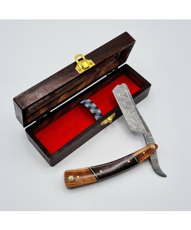 Razor Damascus Steel | Men's Gift Set | High Quality and Handmade | Barber Razor | DBR49