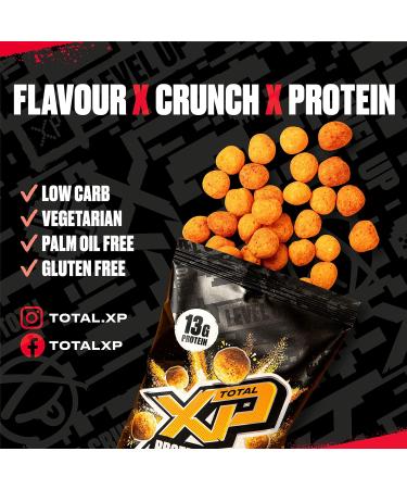TOTAL XP Protein Crunch - Epic Cheese 12 Pack | Vegetarian High Protein Snacks | Low Carb Keto Friendly | Gluten Free | Palm Oil Free | 13g Protein | Protein Chips (12 x 24g) - Buy Online on GoSupps.com