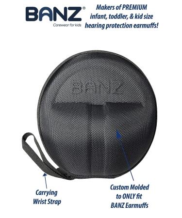BANZ Baby Earmuffs Case - Premium Hard EVA Case for Baby Size Earmuffs and Bluetooth Headphones - Onyx Black - Buy Online on GoSupps.com