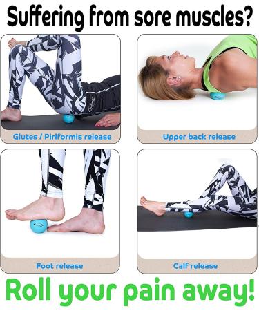 ActiveProZone Therapy Massage Balls Set - Instant Muscle Pain Relief for Myofascial Release & Deep Tissue Pressure - 2 Extra Firm Balls for Trigger Point Treatments - Size 2.75in - Buy Online on GoSupps.com