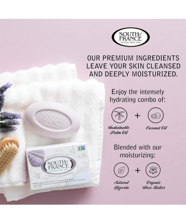 South of France Lavender Fields Clean Bar Soap: Triple-Milled French Soap with Shea Butter | Vegan Non-GMO Body Soap | 6 oz Bar 4 Pack - Buy Online on GoSupps.com