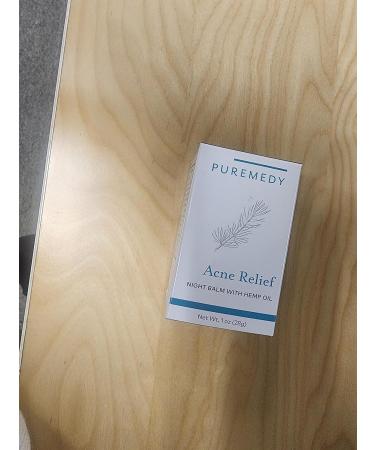 Puremedy Acne Relief Night Balm | All-Natural Homeopathic Salve with Hemp Oil for Clear Skin | 1 oz Jar - Buy Online on GoSupps.com