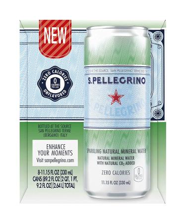 S.Pellegrino Sparkling Natural Mineral Water 11.15 fl oz | Pack of 8 - Buy Online on GoSupps.com