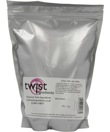 Twist Ingredients Silver Hundreds and Thousands 1 kg - Buy Online on GoSupps.com