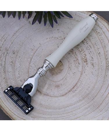 Haryali London Razor for Men - Perfect Ivory Handle Shaving Razor | Premium Quality & International Shipping - Buy Online on GoSupps.com
