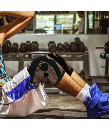 JIUFENTIAN Copper Knee Support - Compression Brace for Arthritis Pain Relief | Meniscus Injury Recovery | Walking & Sports - Men & Women (Large, Tan) - Buy Online on GoSupps.com
