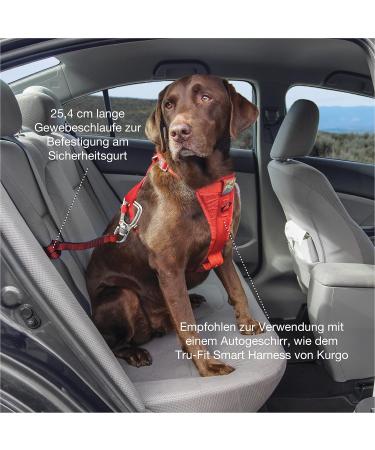 KURGO Dog Safety Belt for Car Journeys - 25cm with Rotatable Carabiner Clip - Red Single Pack - Buy Online on GoSupps.com