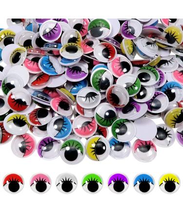 TOAOB 300pcs Plastic Wiggle Googly Eyes Self Adhesive 12mm Black Round Sticker  Eyes DIY Arts Crafts Scrapbooking Accessories 12mm Black/White