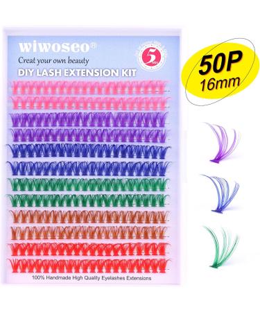 Colored Lash Clusters - DIY Volume Extensions | DD Curl 15MM | Wiwoseo - Buy Online on GoSupps.com