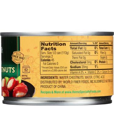 Reese Water Chestnuts Whole 8 oz - Case of 24 | Crunchy and Fresh - Buy Online on GoSupps.com
