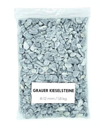 Landare pebble stones gray 1.8kg - decorative stones - decorative stones for vases - pebble stones decoration - pebble stones small - decorative gravel - pebble stones garden (8-12 mm)