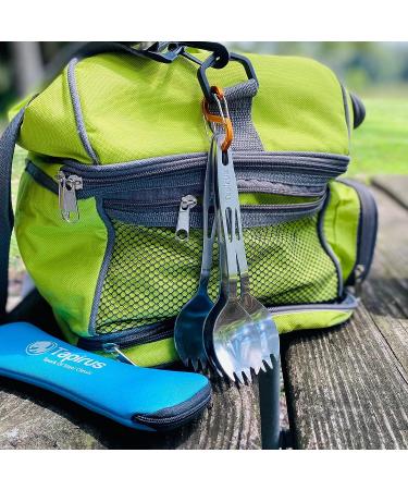 Tapirus Stainless Steel Classic Sporks Set of 4 - Camping, Hiking, Backpacking - Heavy Duty, Fire Proof - Long Handle, Reusable, Travel Case - Buy Online on GoSupps.com