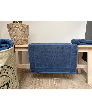 Custom Bath Templates 50x70 cm Soft Strong Suction Swimmats & Hotel Quality Dark Blue Bathrobes Washable & Underfloor Heating Compatible - Buy Online on GoSupps.com
