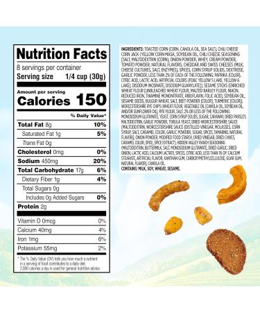 Buy Snak Club Crunch Mix with Hidden Valley Ranch - 8oz Family Size | Toasted Corn Nuggets Chili Cheese Corn Jacks Sesame Sticks & Rye Chips - International Shipping Available - Buy Online on GoSupps.com