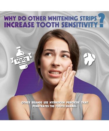Whiten'em Teeth Whitening Strips for Sensitive Teeth - 14 Treatments Peroxide Free Enamel Safe Non-Toxic & Coconut Oil Formula - Buy Online on GoSupps.com