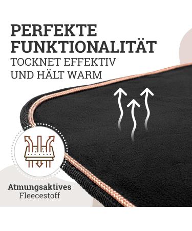 Esposita Champion Edition Sweat Ceiling with Fur Collar - Black/Rose Gold 145cm | Luxury Fleecedecke & Show Blanket - Buy Online on GoSupps.com