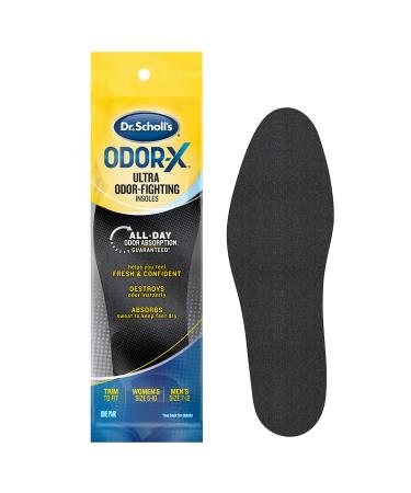 Dr. Scholls Scholl's Odor X Odor Fighting Insoles With Activated Charcoal Pair, 1 Pair (Pack of 4)