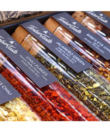 Timber Taste Sharp Chili Personalized Gifts - Custom Chili Spices Set for Men & Women | 5 Handpicked Chilis | Perfect Birthday Gift for Chili Lovers - Buy Online on GoSupps.com