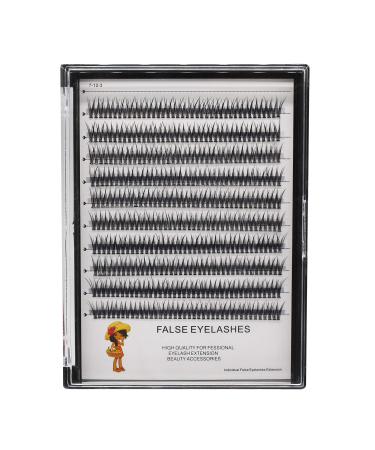 Scala 400pcs 0.10mm Fish Tail Premade Volume Lash Fans Volume Lashes Knotted with Cluster Eyelashes Mink Individual Eyelashes Extensions (12mm)