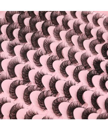 WIWOSEO 3D Faux Mink False Eyelashes - Russian Strip Lashes, 6 Styles, 15-18MM, 48 Pairs - Buy Online on GoSupps.com
