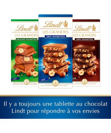 Lindt Les Grandes Milk 34% Hazelnuts 150 g - Buy Online on GoSupps.com