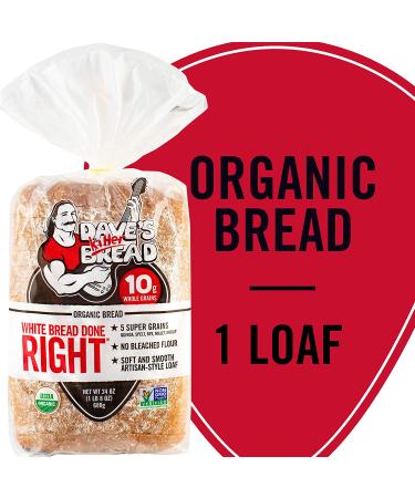 Daves Killer Bread Organic White Bread 24 oz - Premium Quality Loaf - Buy Online on GoSupps.com