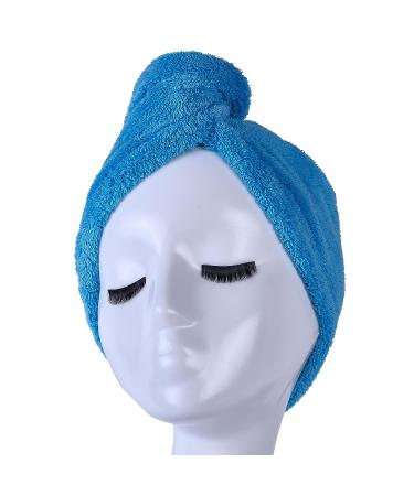 YYXR Microfiber Hair Towel Wrap - Quick Drying & Super Absorbent (Blue) - Buy Online on GoSupps.com